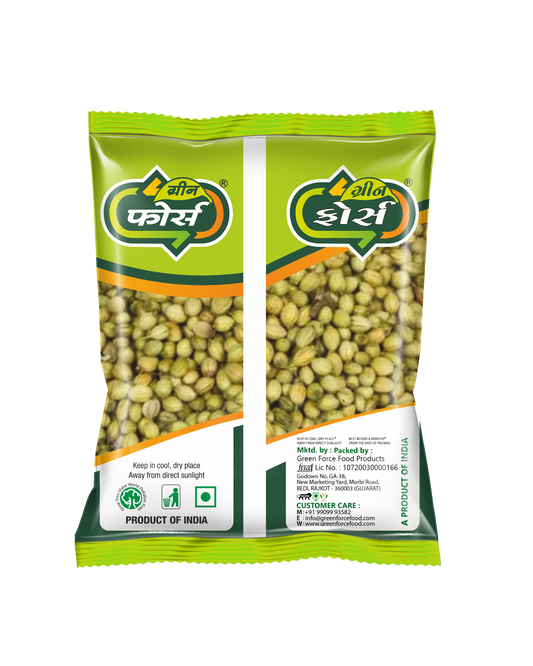 Dhana / Whole Coriander (આખા ધાણા) - Fragrant & Flavor Enhancer - Green Force Food Products