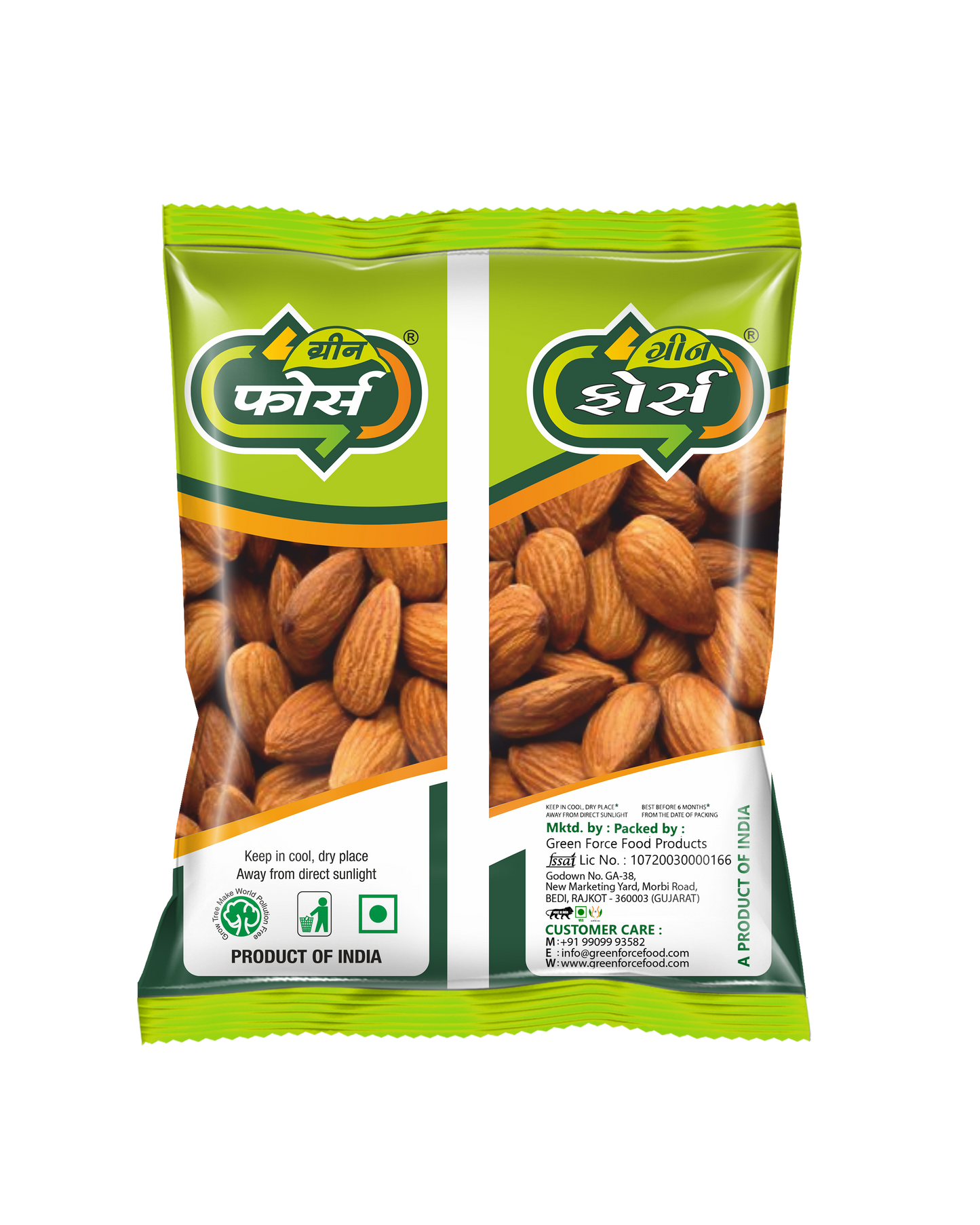 Almond (બદામ) - Protein Rich & Heart Healthy - Green Force Food Products