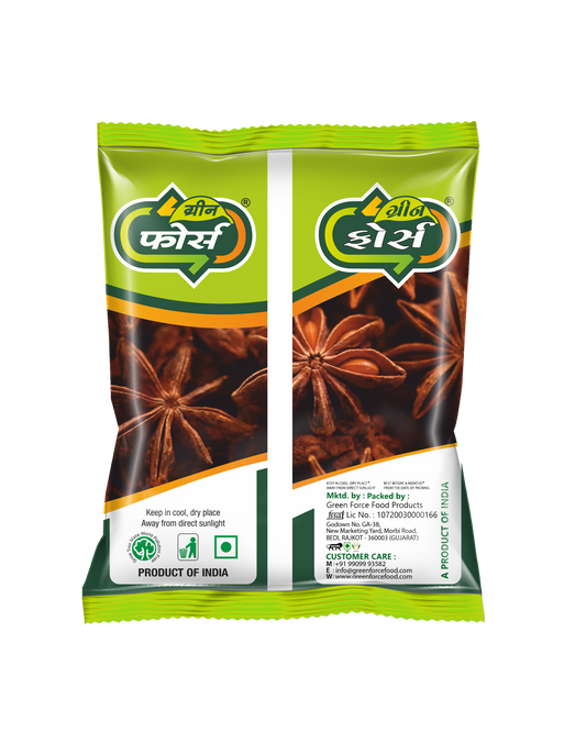 Star Anise / Chakri Phool (બાદિયા) - Strong, Spicy & Aromatic Kick - Green Force Food Products