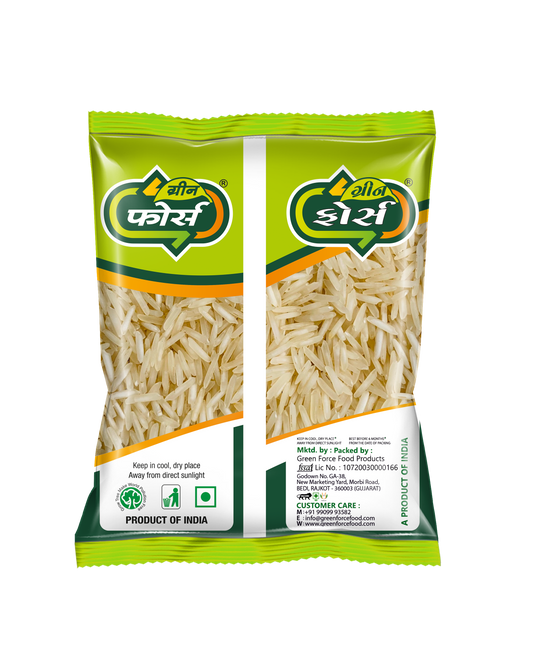 Premium Basmati Rice (પ્રીમિયમ બાસમતી ચોખા) - Extra Long Grain, Finest Aroma - Green Force Food Products
