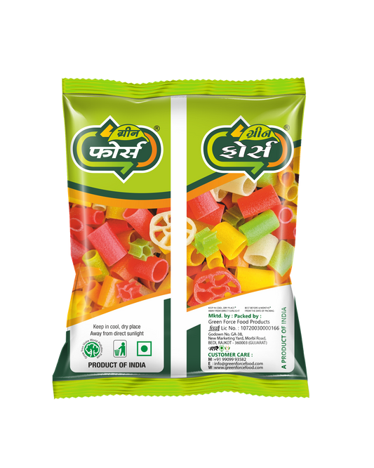 Fryums Colour Mix (પાઈપ કલર મિક્ષ) - Fun Snack in Every Shape & Shade - Green Force Food Products