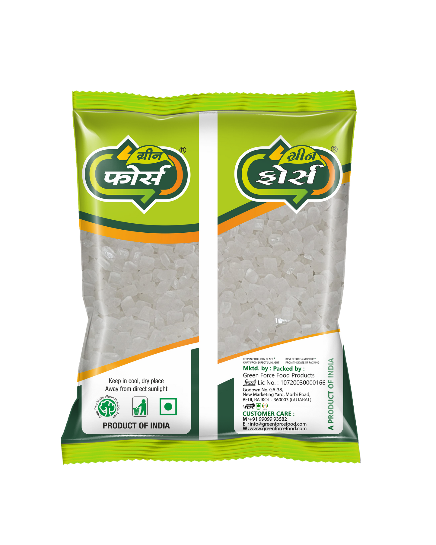 Crystal Sugar (ડાયમન્ડ સાકર) - Clear & Pure Sweet Crystals - Green Force Food Products