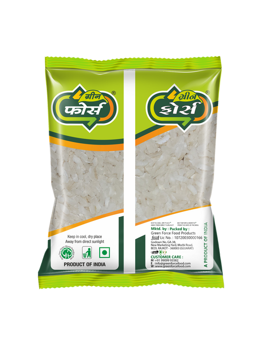 Flakes Rice for Fry / Chiwda Flakes (તળવાના પૌવા) - Crispy & Perfect for Snacks - Green Force Food Products
