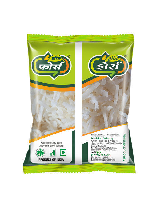 Coconut Shredded (ખમણ-જાડુ) - Perfect for Desserts & Garnishing - Green Force Food Products